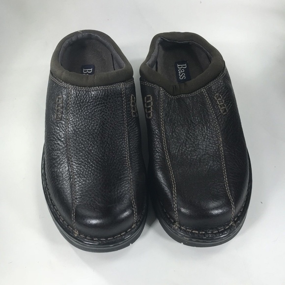 Bass Chaster Men S Slippers Brown Leather Sz 9 5